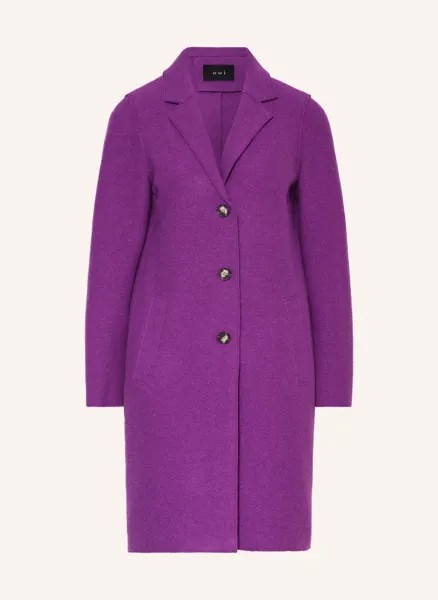 Шерстяное пальто Oui, фиолетовый