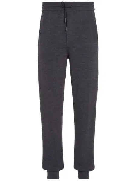 Zegna шерстяные спортивные брюки с кулиской, серый