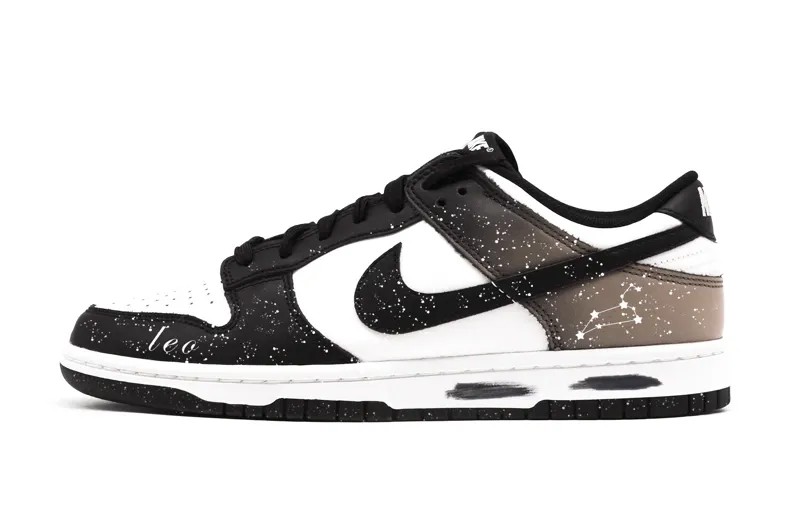 Кроссовки Nike Dunk Skateboarding Shoes Women's Low-top Black/White/Brown, черный/белый/коричневый