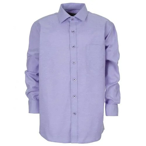 Школьная рубашка Tsarevich, прямой силуэт, длинный рукав, размер 122-128, фиолетовый