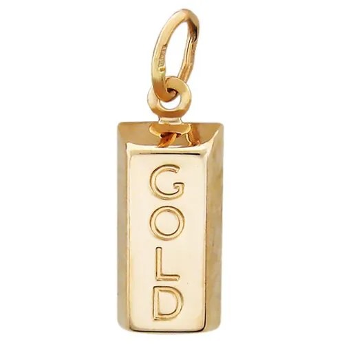 Кулоны Эстет Подвеска из золота в виде слитка с надписью Gold
