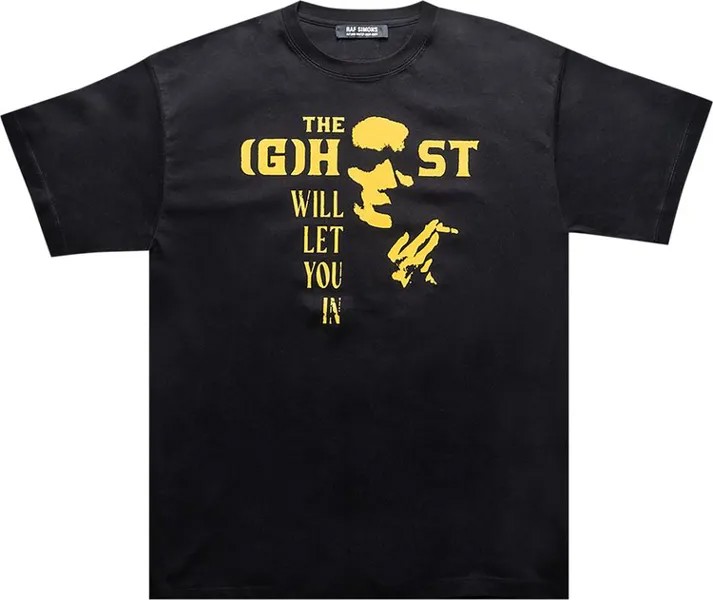 Футболка Raf Simons Ghost Print Big Fit T-Shirt 'Black', черный