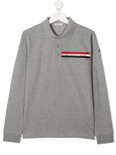 Moncler Enfant рубашка поло с полосками