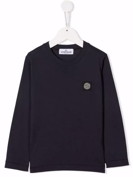 Stone Island Junior толстовка с нашивкой-логотипом