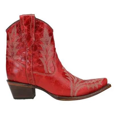 Сапоги Corral. Ковбойские ботинки с вышивкой. Женские красные повседневные ботинки L5704.