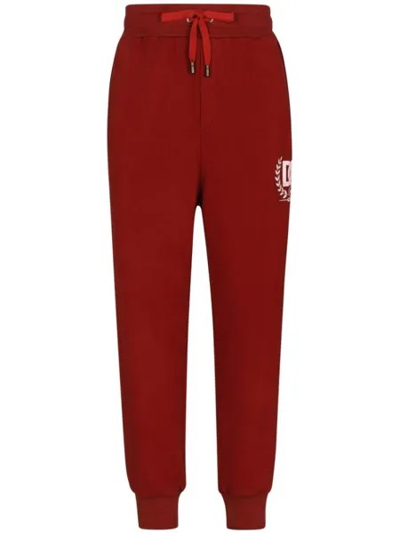 Dolce & Gabbana спортивные брюки с логотипом DG, красный