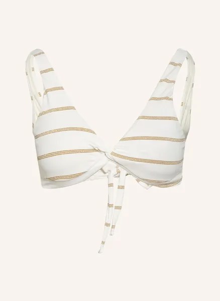 Топ бикини PILYQ Bralette GOLDEN STRIPE, экру