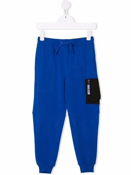 Moschino Kids спортивные брюки с карманами на молнии