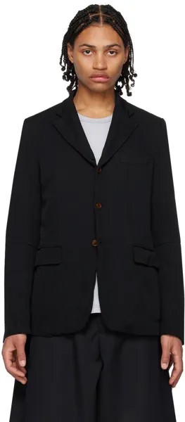 Черный пиджак с манжетами на молнии Black Comme des Garçons