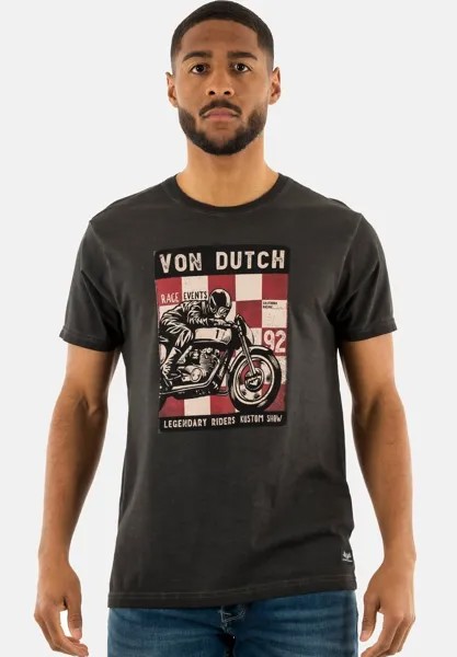 Футболка с принтом TREVENT Von Dutch, черный