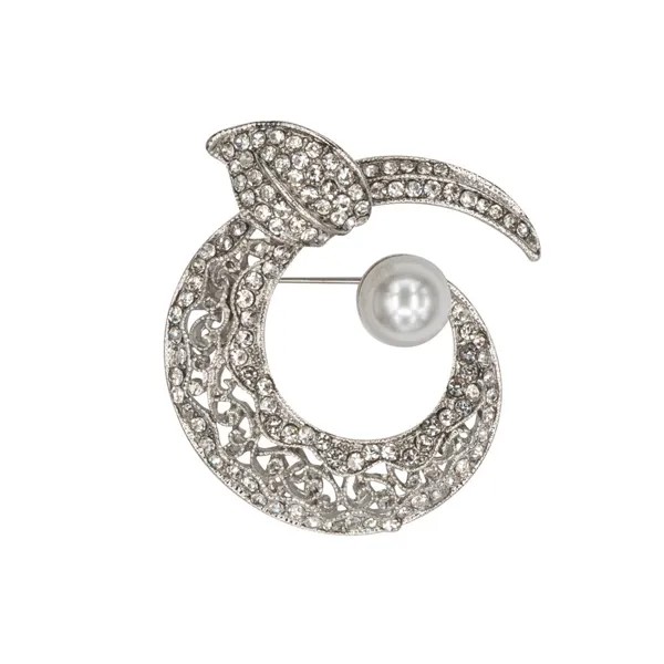Брошь женская OTOKODESIGN 55737 серебристая