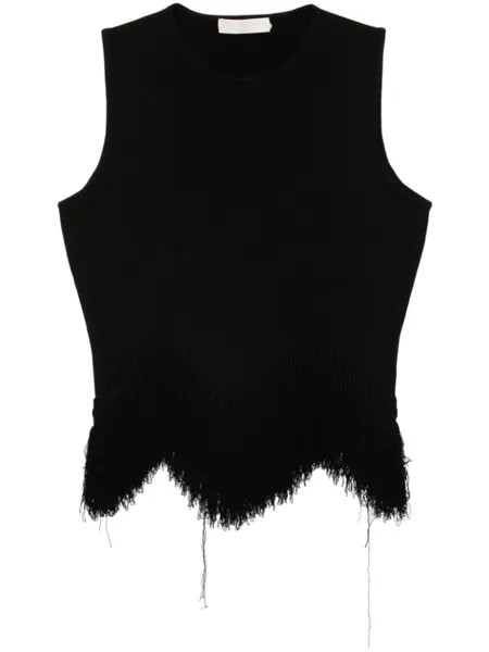 Ulla Johnson топ с бахромой из коа, черный