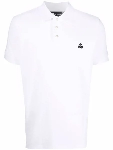 Moose Knuckles рубашка поло с вышитым логотипом