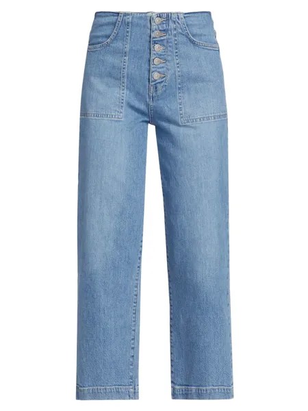 Укороченные джинсы Crosbie с высокой посадкой и широкими штанинами Veronica Beard