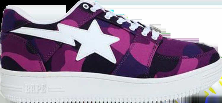 Кроссовки Bapesta M2 Low Purple Camo, фиолетовый