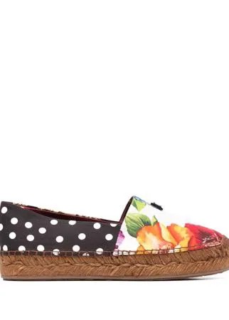 Dolce & Gabbana эспадрильи с принтом в технике пэчворк