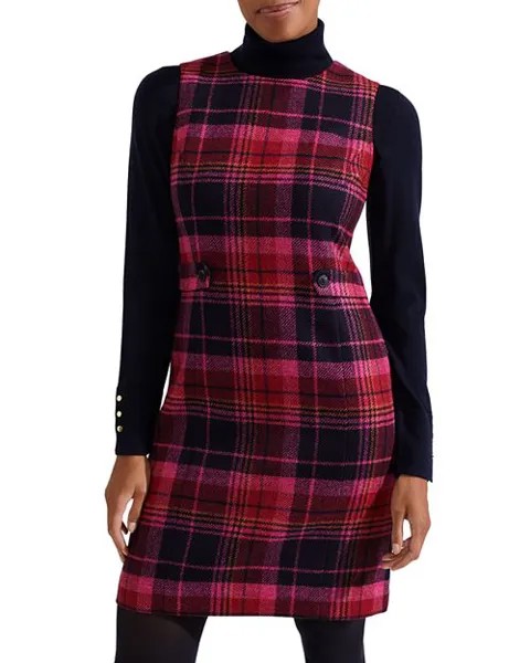 Шерстяное платье Sariah в клетку HOBBS LONDON, цвет Multi