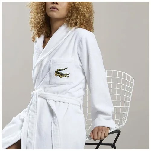 Халат  LACOSTE, размер S, белый