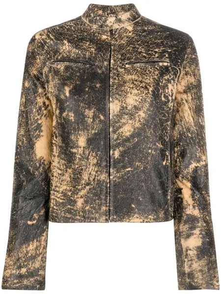 Acne Studios куртка с эффектом потертости, черный
