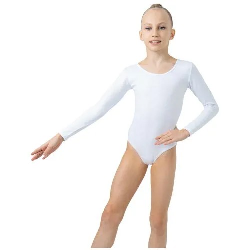 Купальник для гимнастики и танцев Grace Dance, размер 38, белый