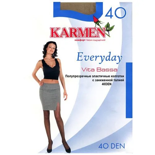 Колготки Karmen Everyday, 40 den, размер 2, бежевый