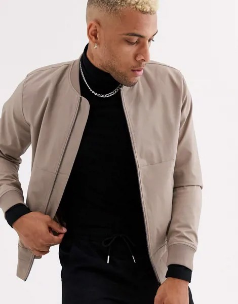 Светло-бежевый бомбер Topman