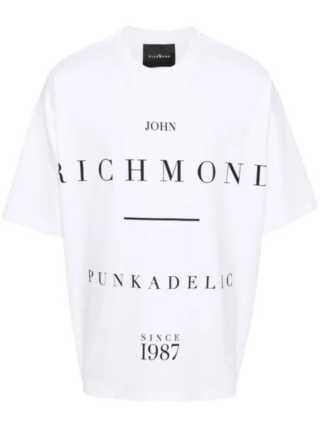 John Richmond футболка с логотипом, белый