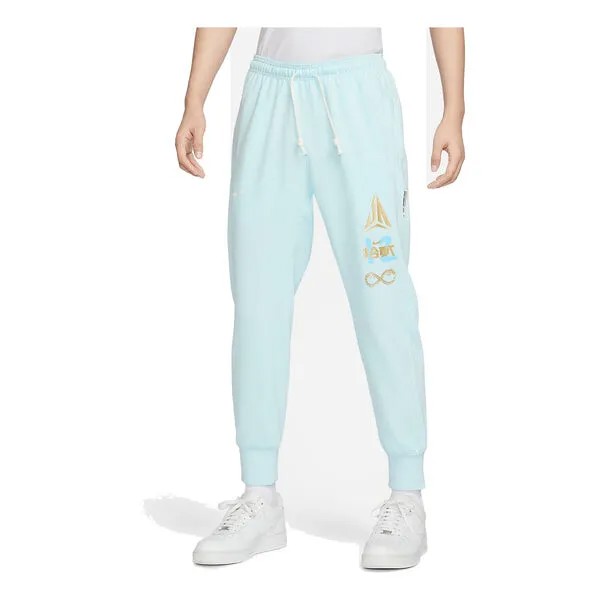 Штаны и стандартные баскетбольные джоггеры Dri Fit Nike, голубой