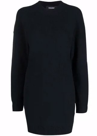 Dsquared2 платье мини в рубчик