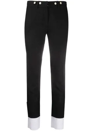 Ann Demeulemeester брюки скинни с контрастными вставками