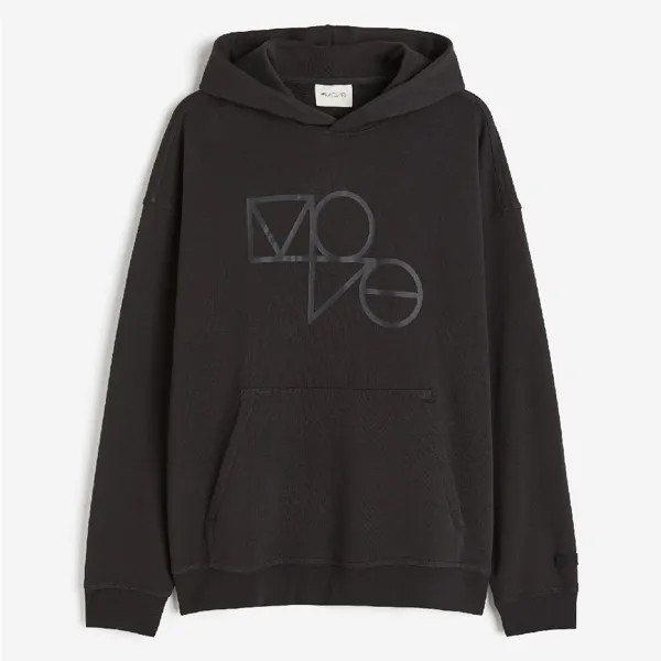Толстовка H&M DryMove Loose Fit, черный
