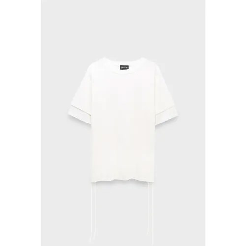 Футболка Andrea Ya'aqov shirt + laces military grey, размер 52, белый