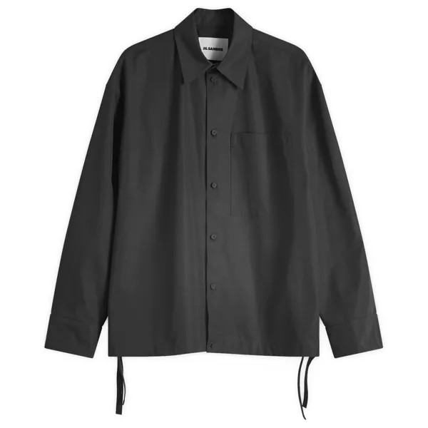 Рубашка Jil Sander Drawstring Overshirt, черный