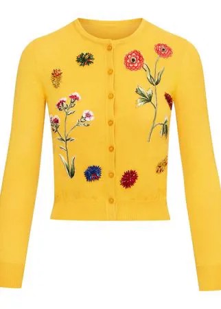 Oscar de la Renta кардиган с цветочной аппликацией