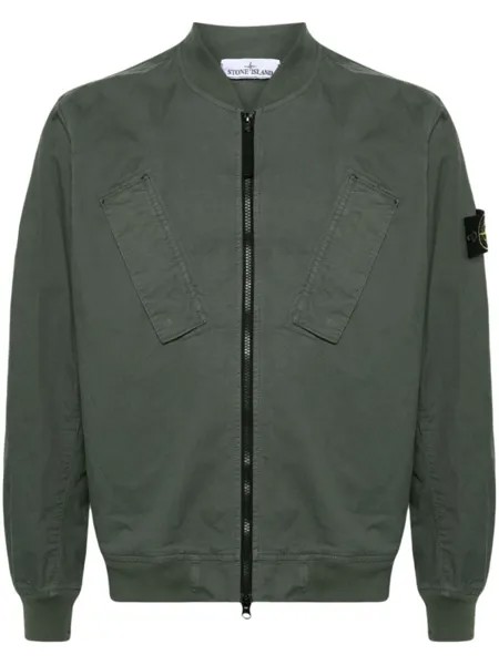 Stone Island бомбер с нашивкой Compass, зеленый