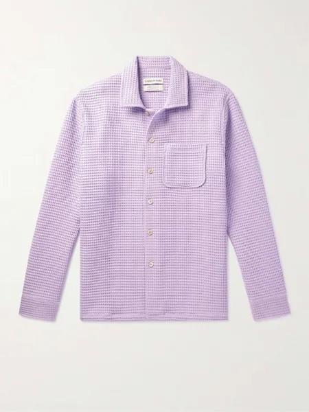Рубашка из хлопка вафельной вязки Atrato A KIND OF GUISE, фиолетовый