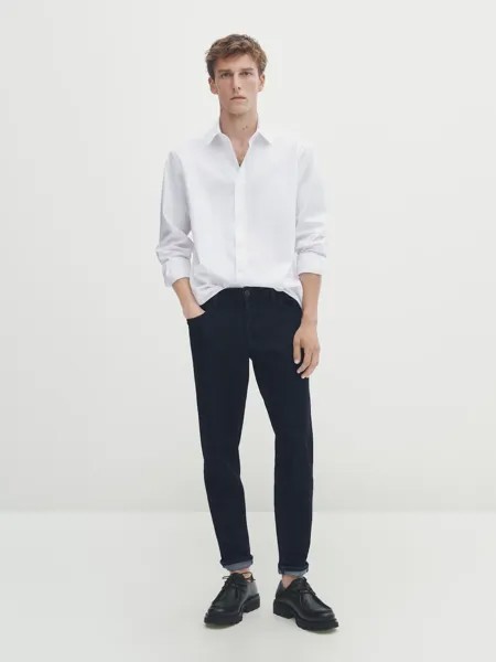 Координационные джинсы с зауженным кроем Massimo Dutti, индиго