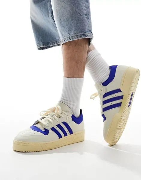 Бело-синие кроссовки adidas Originals Rivalry Low