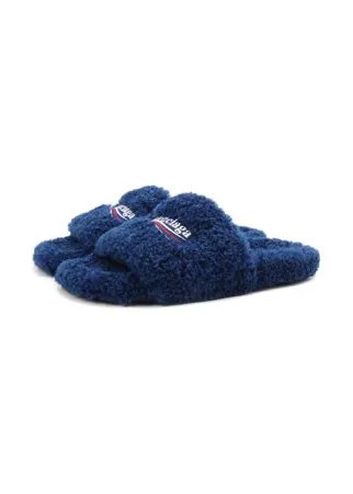 Текстильные шлепанцы Furry Balenciaga