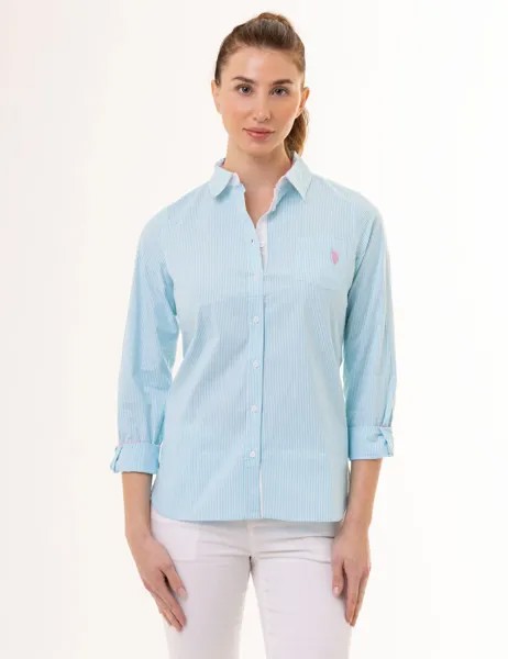 Рубашка женская U.S. Polo Assn. Poplin, голубой
