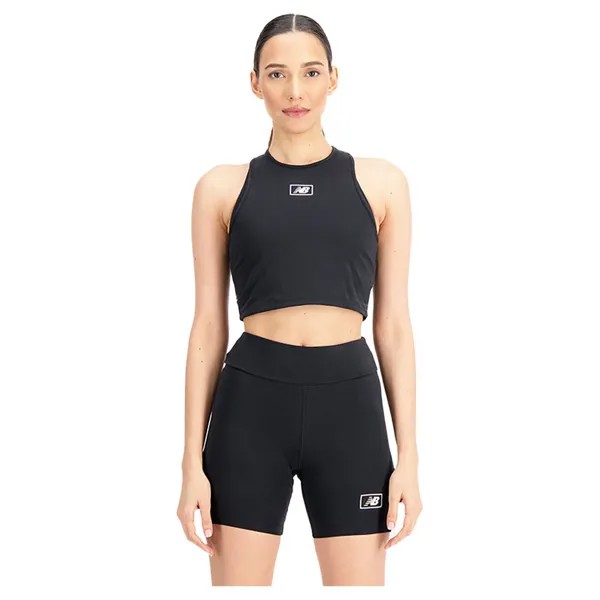 Спортивный бюстгальтер New Balance Essentials Americana Spandex, черный