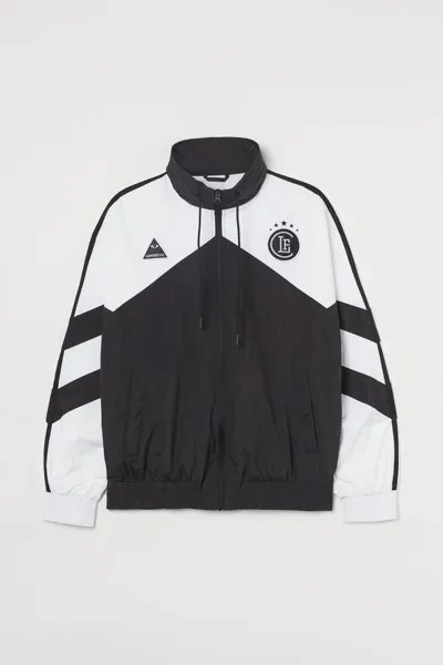 Нейлоновая куртка H&M, черно-белый