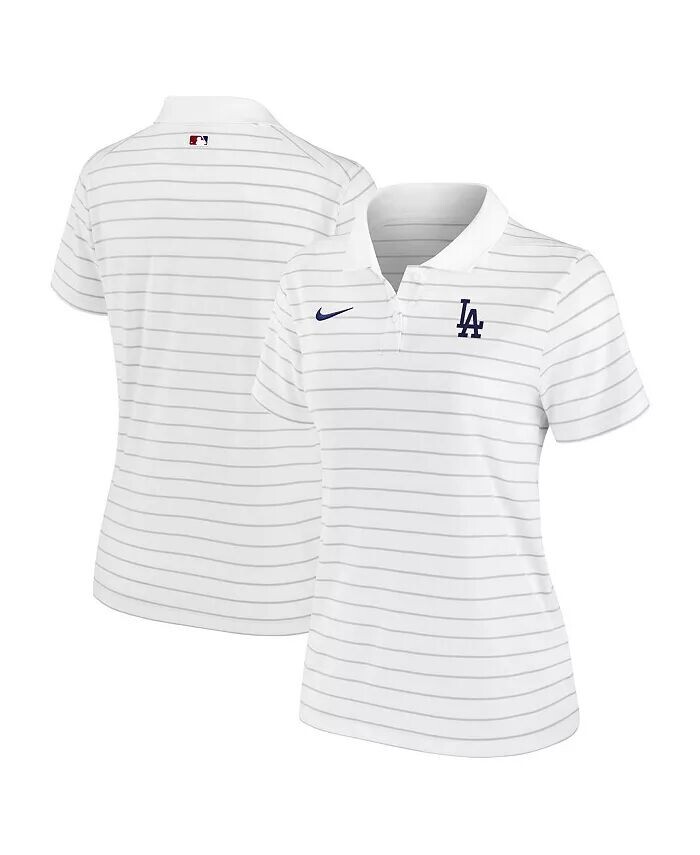 Женская белая рубашка-поло Los Angeles Dodgers Authentic Collection Victory Performance Nike, белый