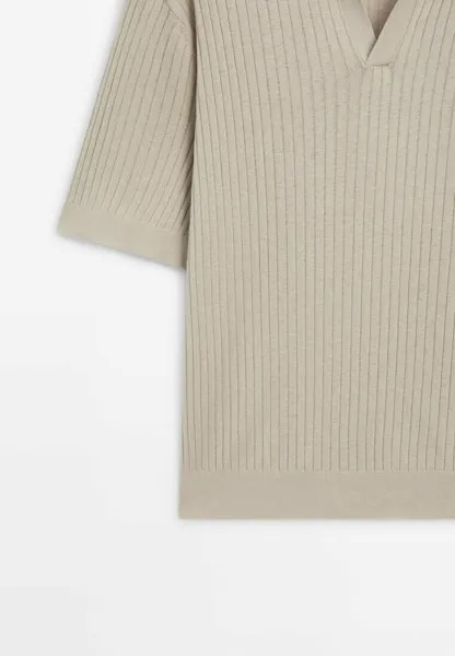 Рубашка-поло Massimo Dutti, бежевая