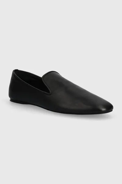 Кожаные мокасины Loafer Leather Calvin Klein, черный