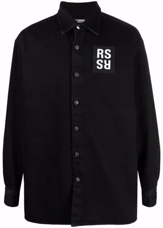 Raf Simons куртка-рубашка с нашивкой-логотипом