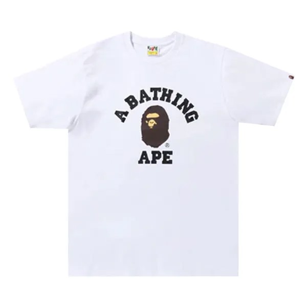 Футболка колледжа BAPE Белая