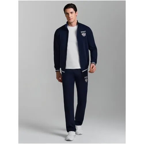 Костюм Red-n-Rock's, олимпийка и брюки, силуэт прямой, карманы, размер 48, синий
