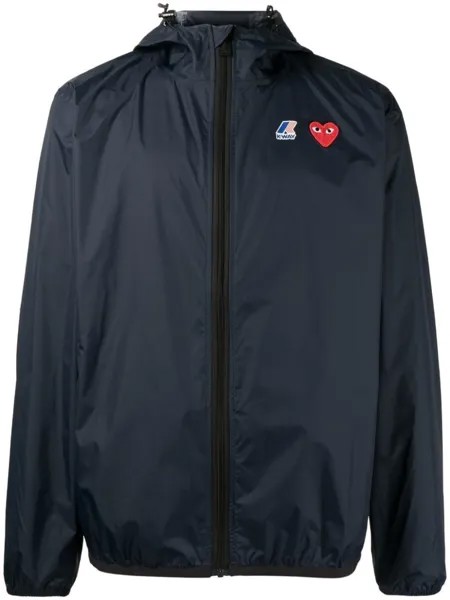 Куртка на молнии с капюшоном из коллаборации с K-Way Comme Des Garçons Play, синий
