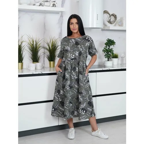 Платье LOVETEX.STORE, размер 62, хаки